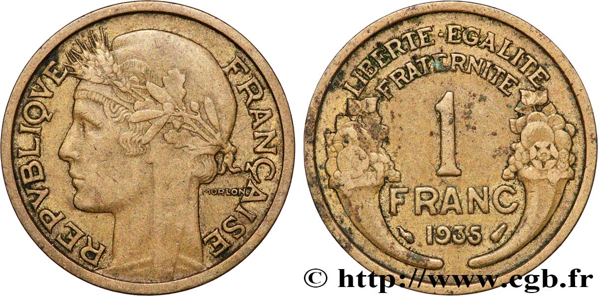 1 franc Morlon 1935 Paris F.219/6 MB 