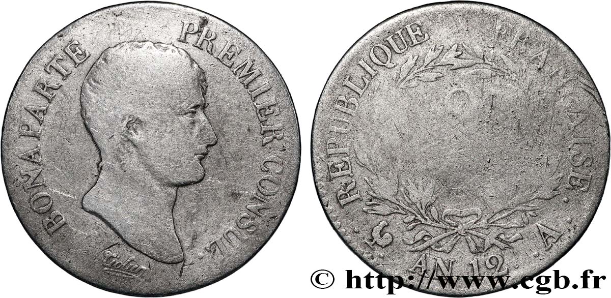 2 francs Bonaparte Premier Consul 1804 Paris F.250/1 B 