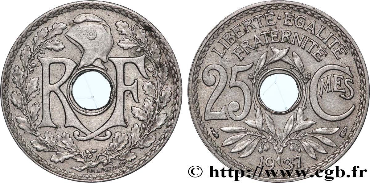 25 centimes Lindauer 1937  F.171/20 VZ 