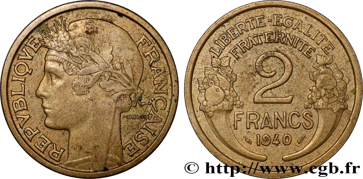 2 francs Morlon 1940  F.268/13 SS 