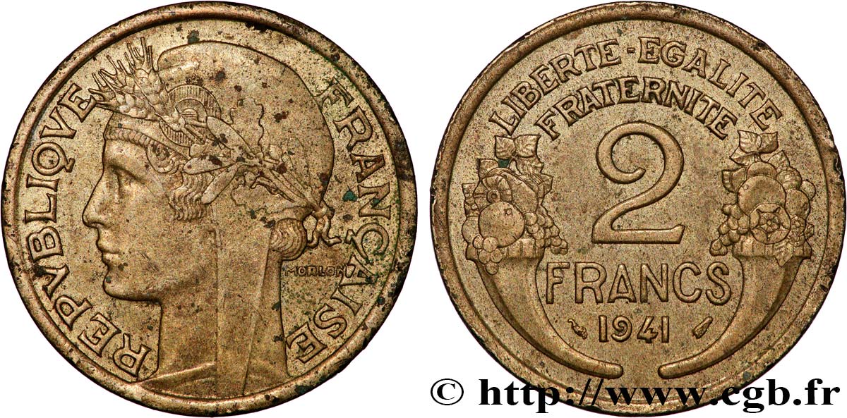 2 francs Morlon 1941  F.268/14 SUP 