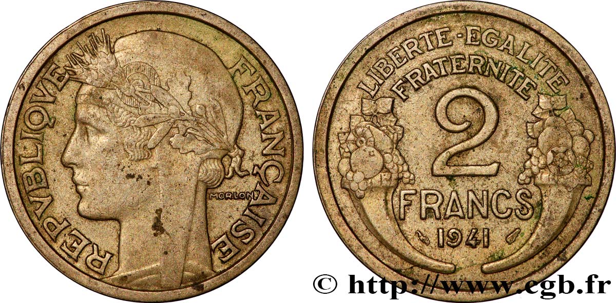 2 francs Morlon 1941  F.268/14 TTB 