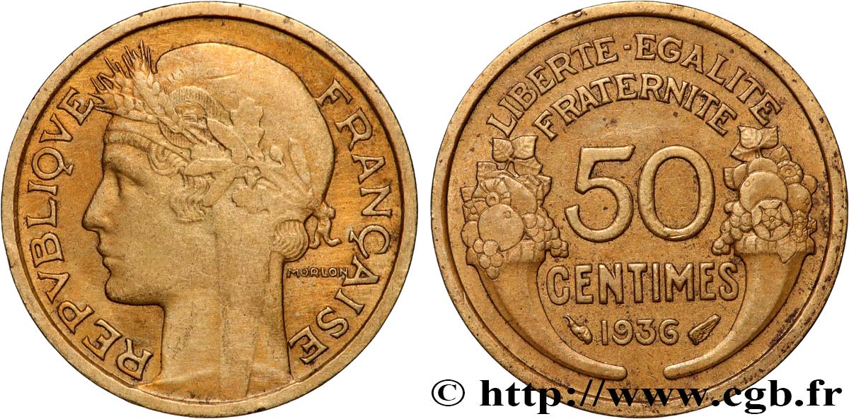 50 centimes Morlon 1936  F.192/12 BC 