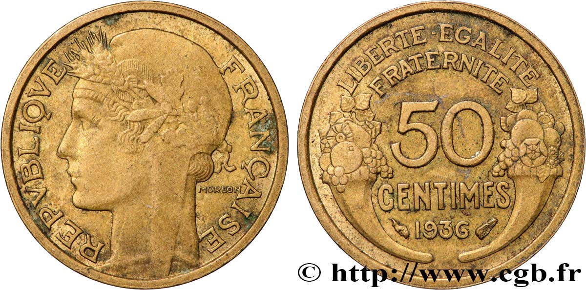 50 centimes Morlon 1936  F.192/12 TTB 