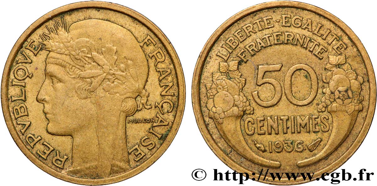 50 centimes Morlon 1936  F.192/12 TTB 