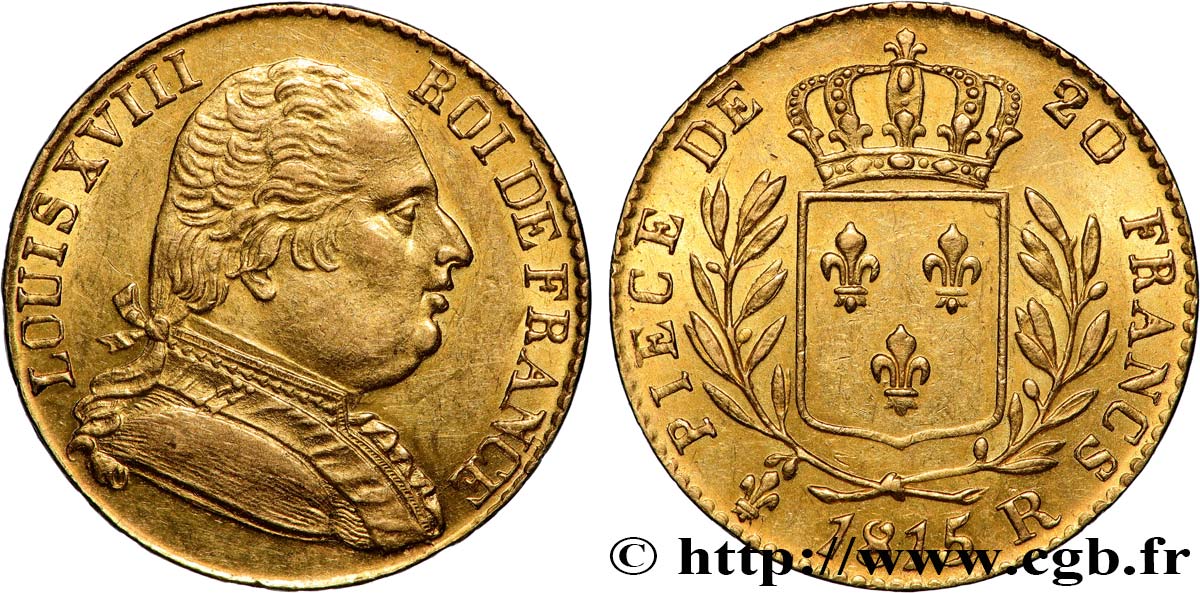 20 francs or Londres 1815 Londres F.518/1 SUP61 