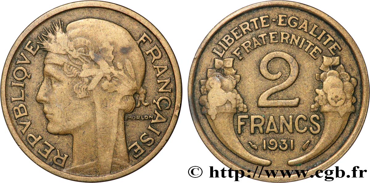 2 francs Morlon 1931  F.268/2 q.MB 