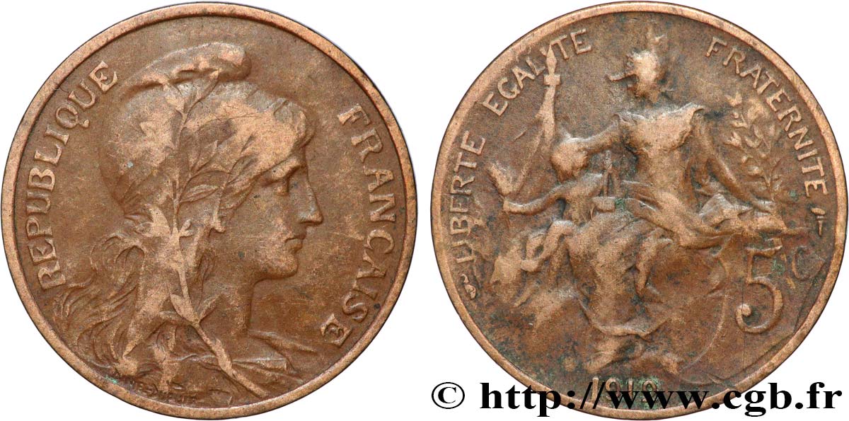 5 centimes Daniel-Dupuis 1912  F.119/24 TB15 