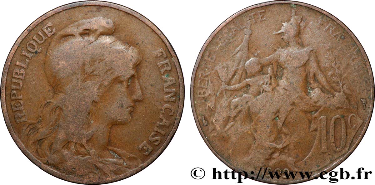 10 centimes Daniel-Dupuis 1902  F.136/11 VF 