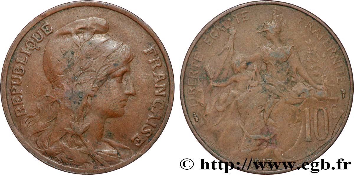 10 centimes Daniel-Dupuis 1913  F.136/22 VF25 