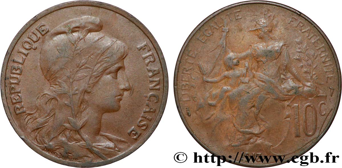 10 centimes Daniel-Dupuis 1913  F.136/22 VF35 