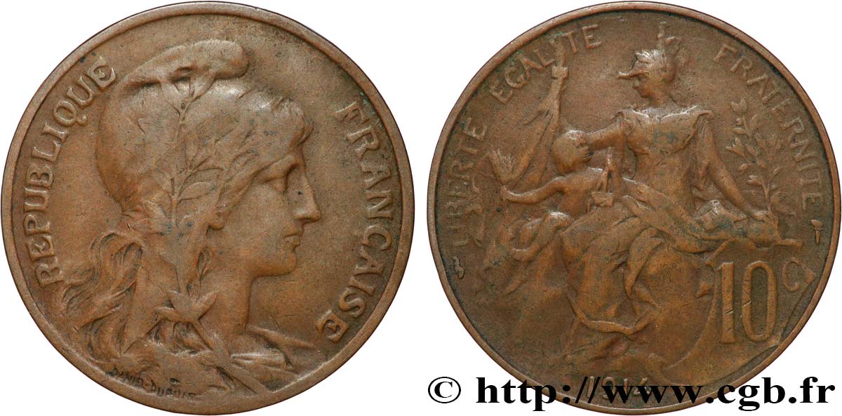 10 centimes Daniel-Dupuis 1914  F.136/23 VF 