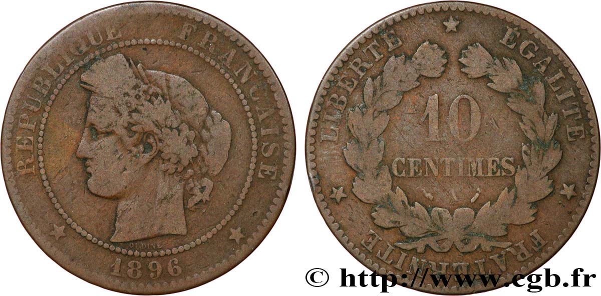 10 centimes Cérès 1896 Paris F.135/41 BC 