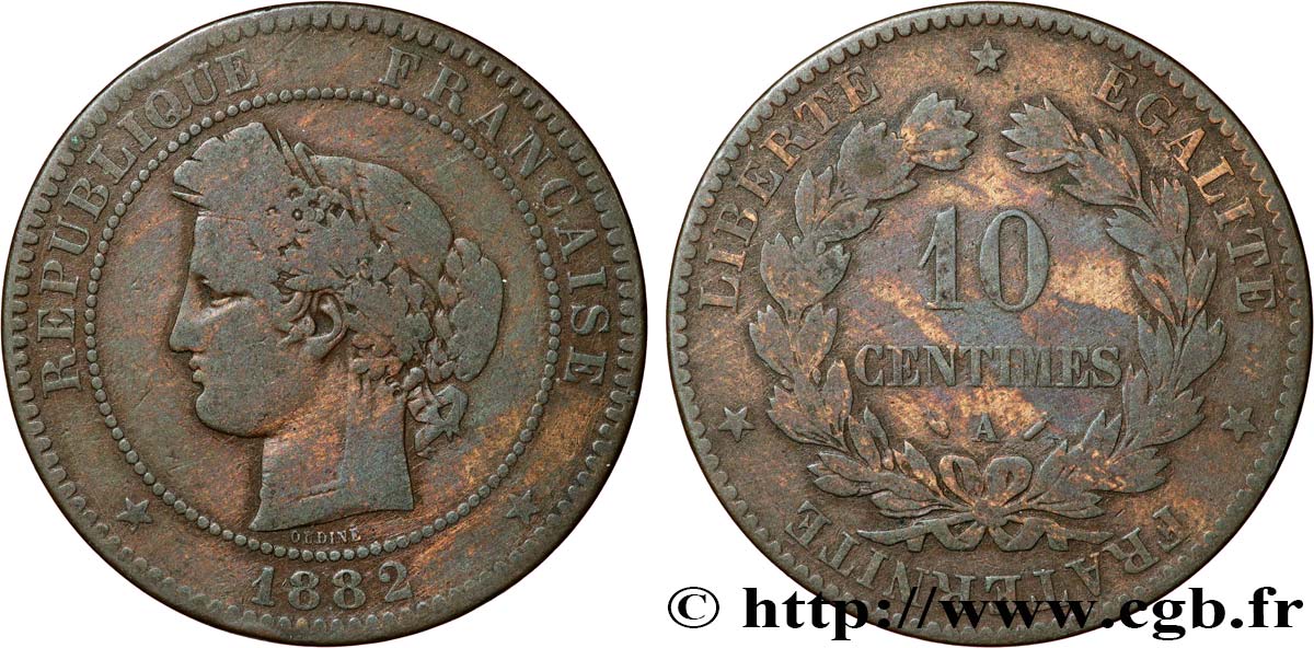 10 centimes Cérès 1882 Paris F.135/26 B12 