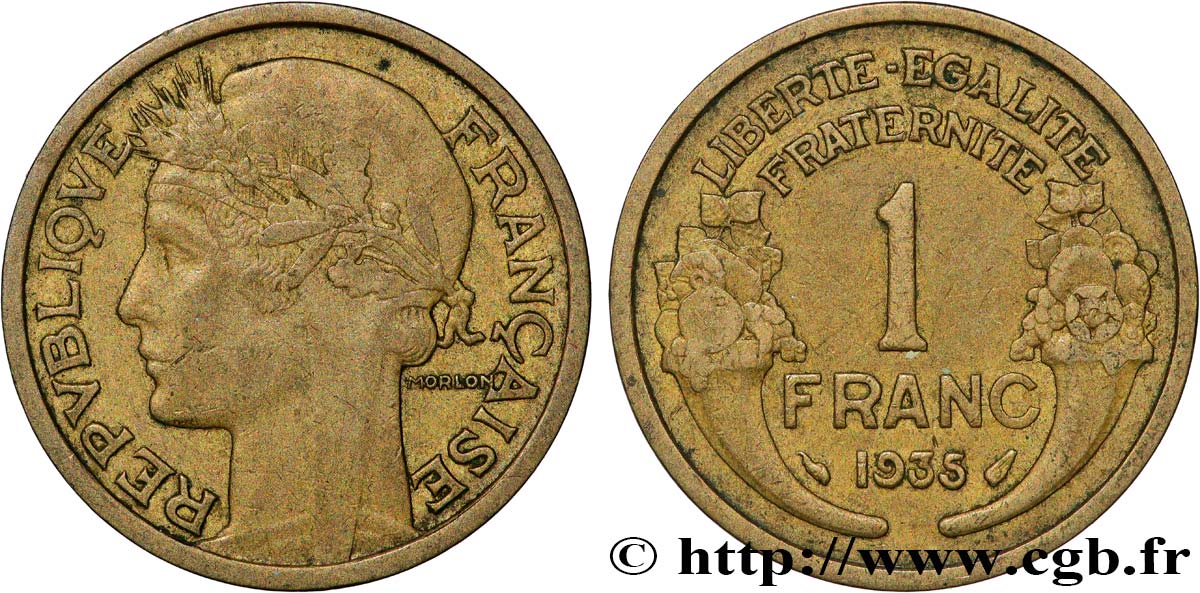 1 franc Morlon 1935 Paris F.219/6 TB 