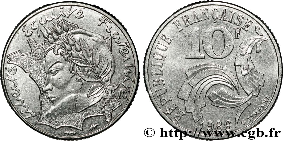 10 francs Jimenez 1986  F.373/2 SUP 