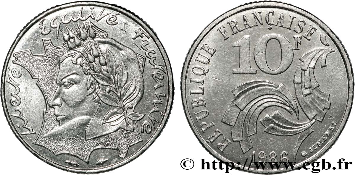 10 francs Jimenez 1986  F.373/2 SUP 