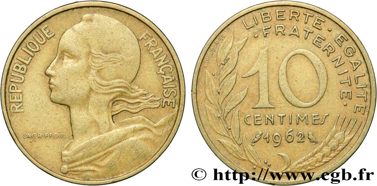 10 centimes Marianne 1962 Paris F.144/2 TTB45 