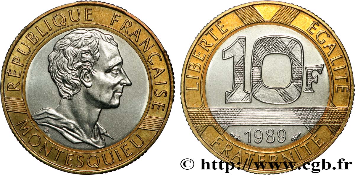 10 francs Montesquieu 1989  F.376/2 FDC 