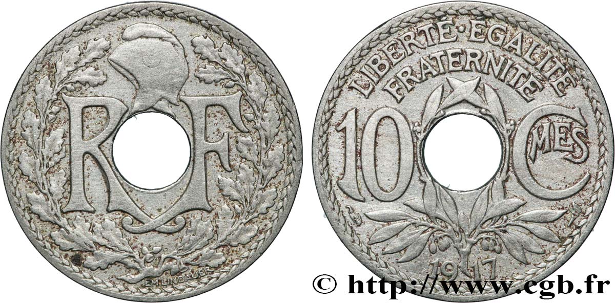 10 centimes Lindauer 1917  F.138/1 SS 