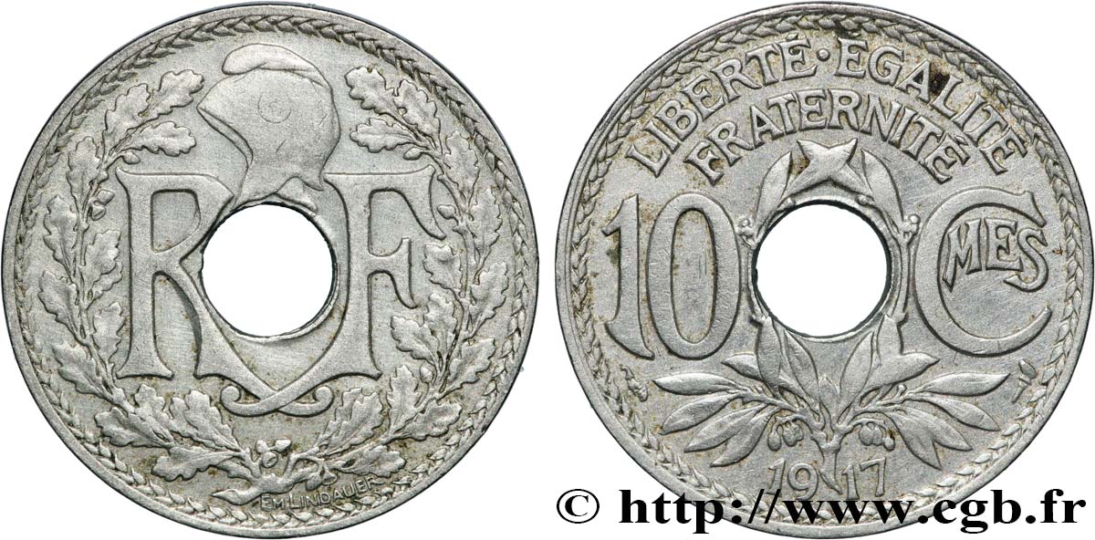 10 centimes Lindauer 1917  F.138/1 TTB 