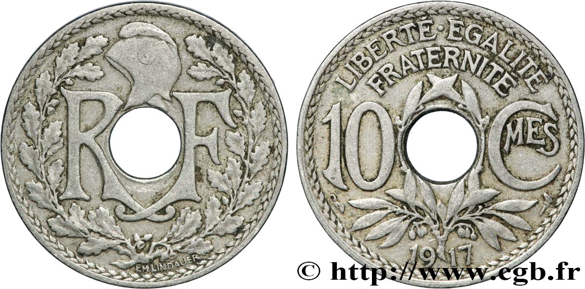 10 centimes Lindauer 1917  F.138/1 TTB 