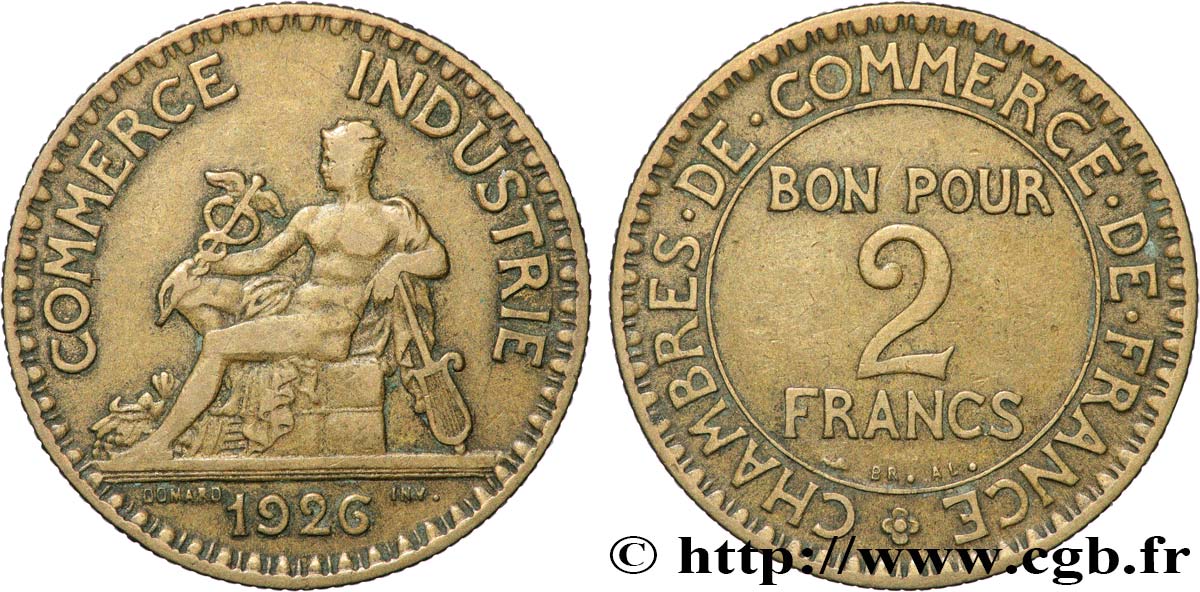 2 francs Chambres de Commerce 1926  F.267/8 F 