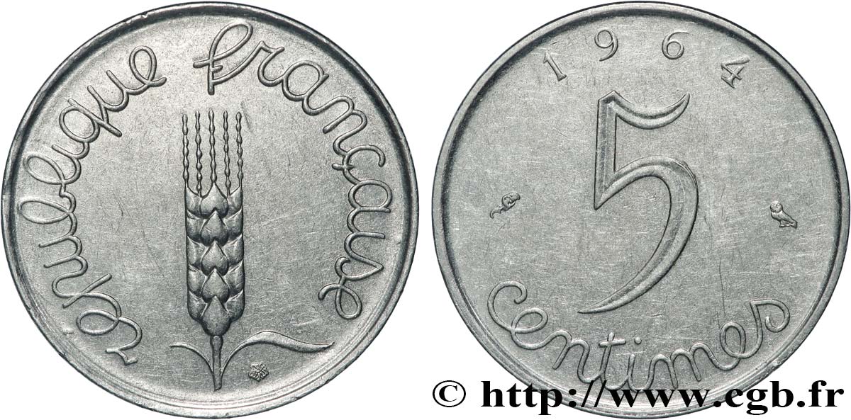 5 centimes Épi 1964  F.124/6 EBC 