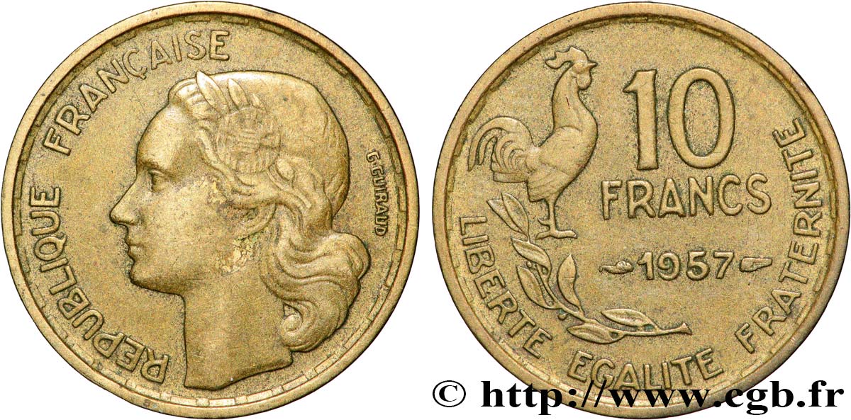 10 francs Guiraud 1957  F.363/13 MBC 