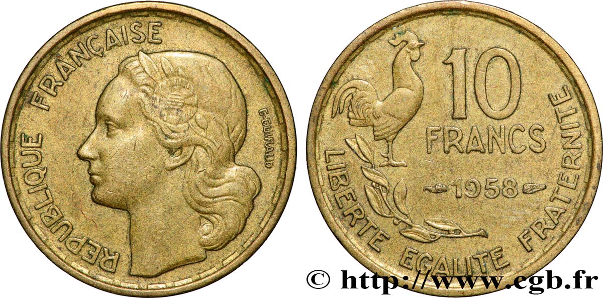 10 francs Guiraud 1958  F.363/14 TTB50 