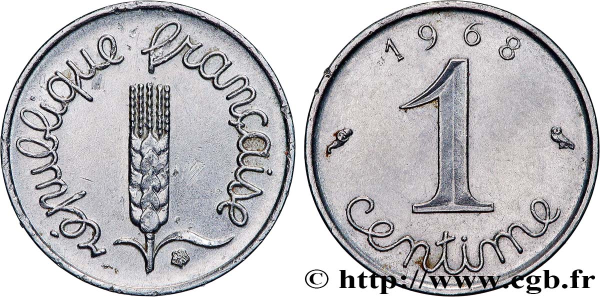 1 centime Épi 1968 Paris F.106/15 EBC+ 