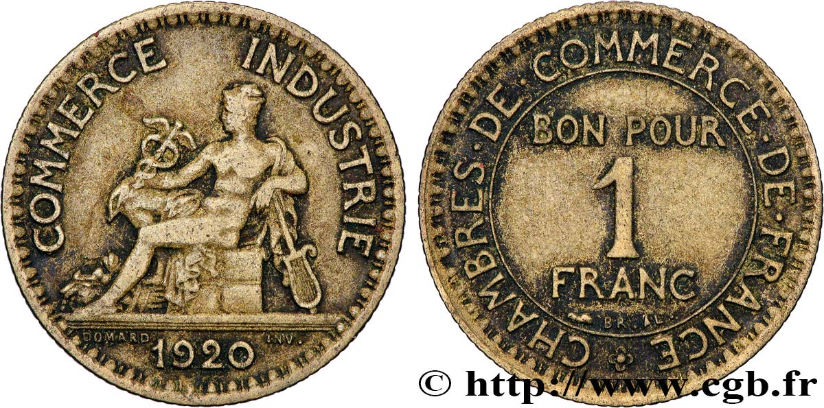 1 franc Chambres de Commerce 1920 Paris F.218/2 MB 