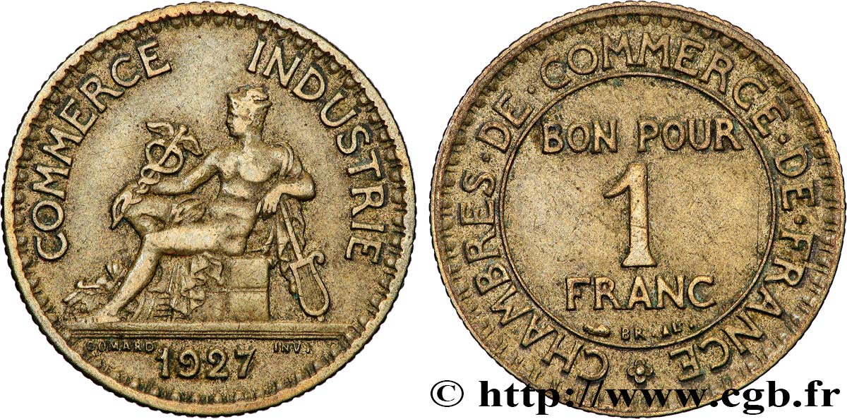 1 franc Chambres de Commerce 1927 Paris F.218/9 q.BB 