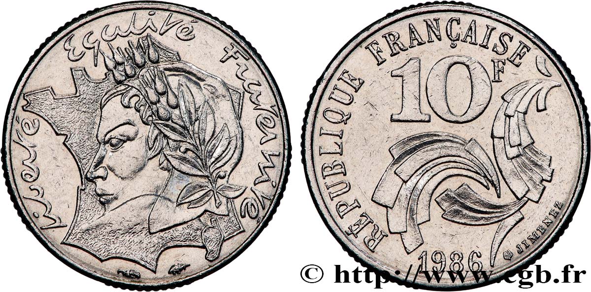 10 francs Jimenez 1986  F.373/2 SUP 