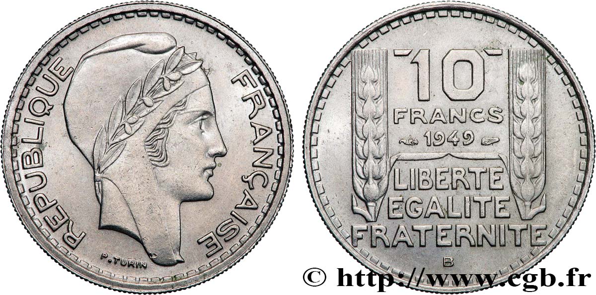 10 francs Turin, petite tête 1949 Beaumont-Le-Roger F.362/7 AU 