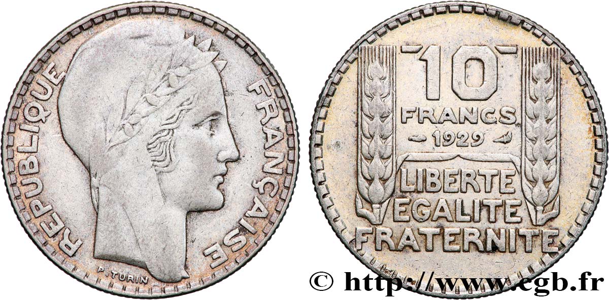 10 francs Turin 1929  F.360/2 TTB 