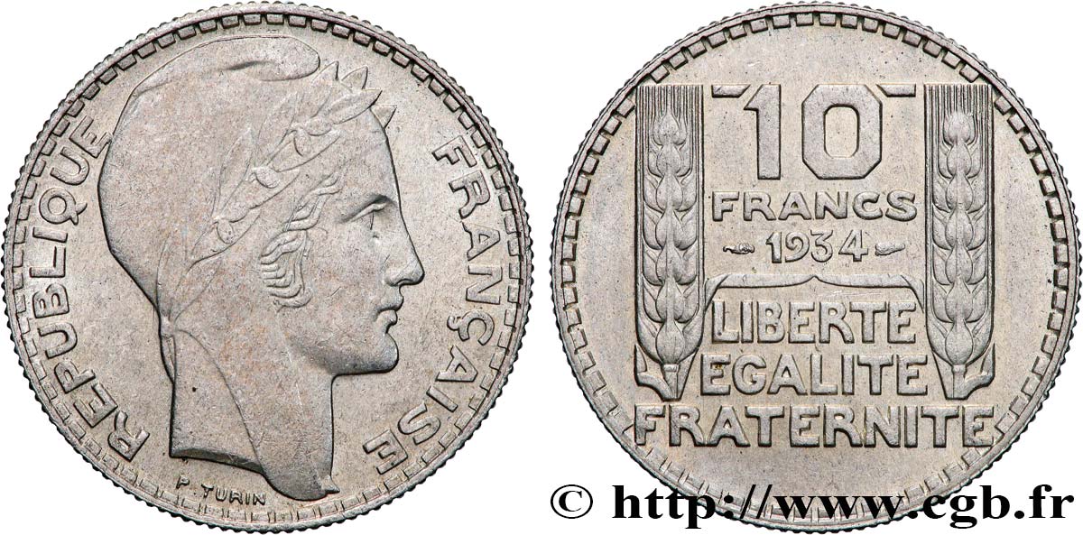 10 francs Turin 1934  F.360/7 TTB 