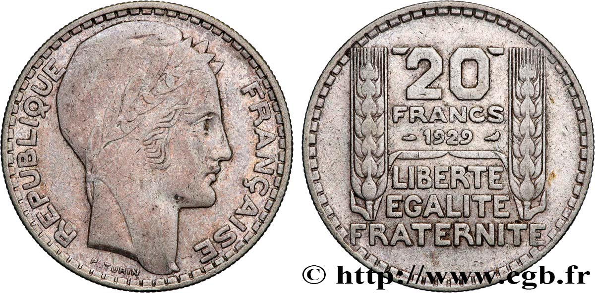 20 francs Turin 1929  F.400/2 VF 