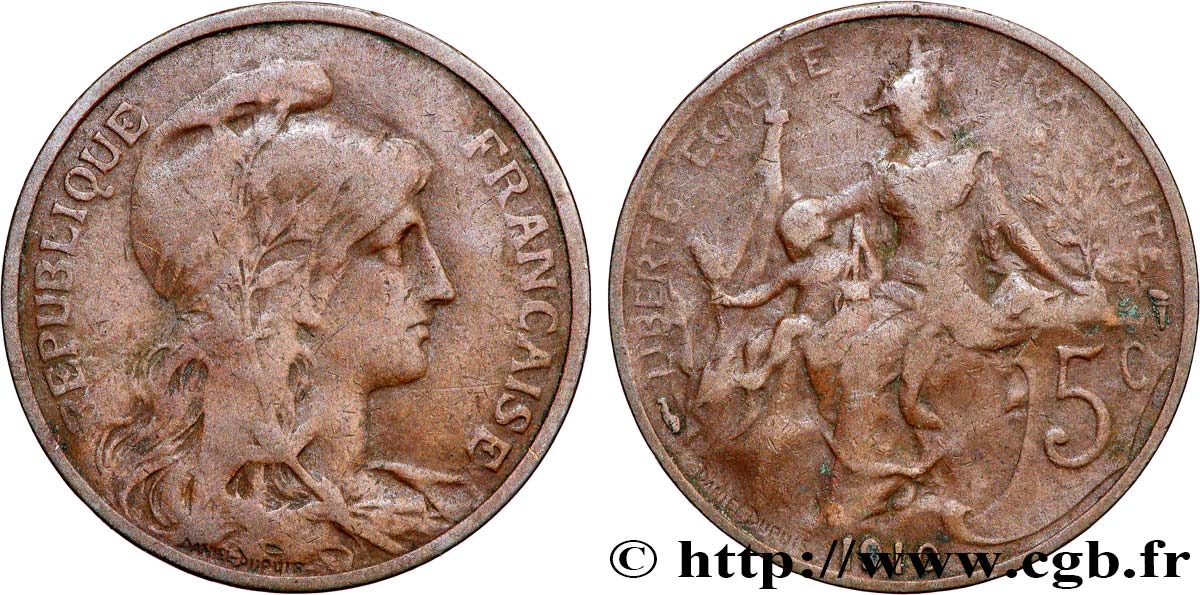 5 centimes Daniel-Dupuis 1910  F.119/22 B+ 