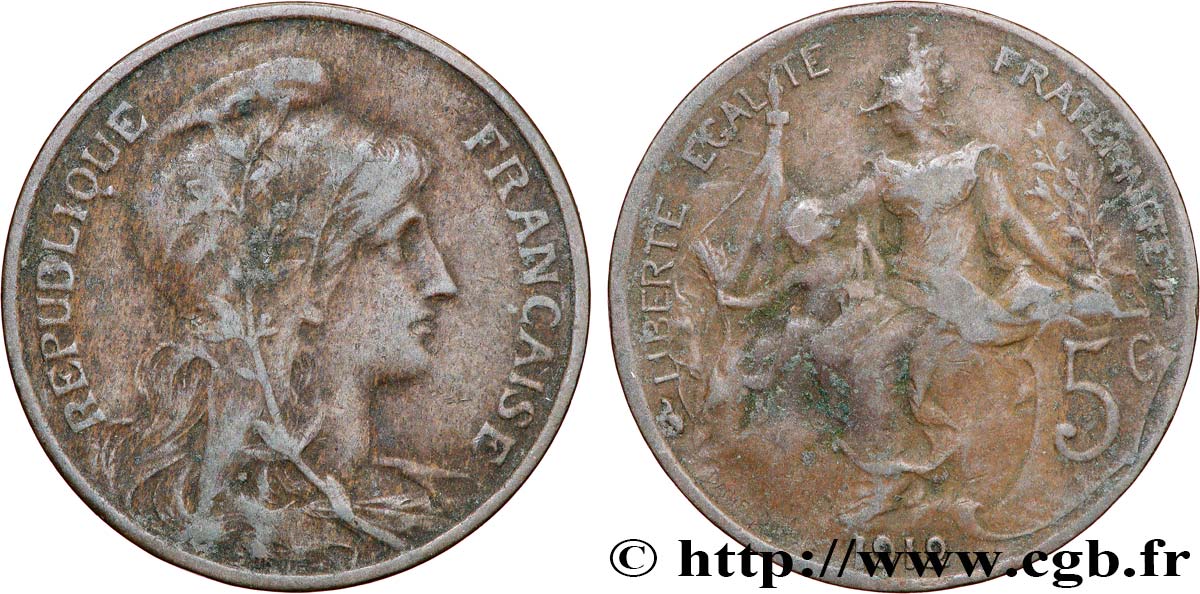 5 centimes Daniel-Dupuis 1912  F.119/24 TB15 