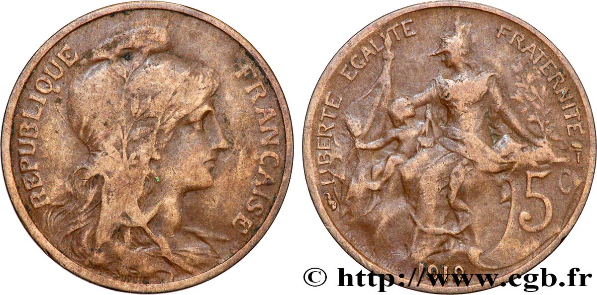 5 centimes Daniel-Dupuis 1912  F.119/24 S 