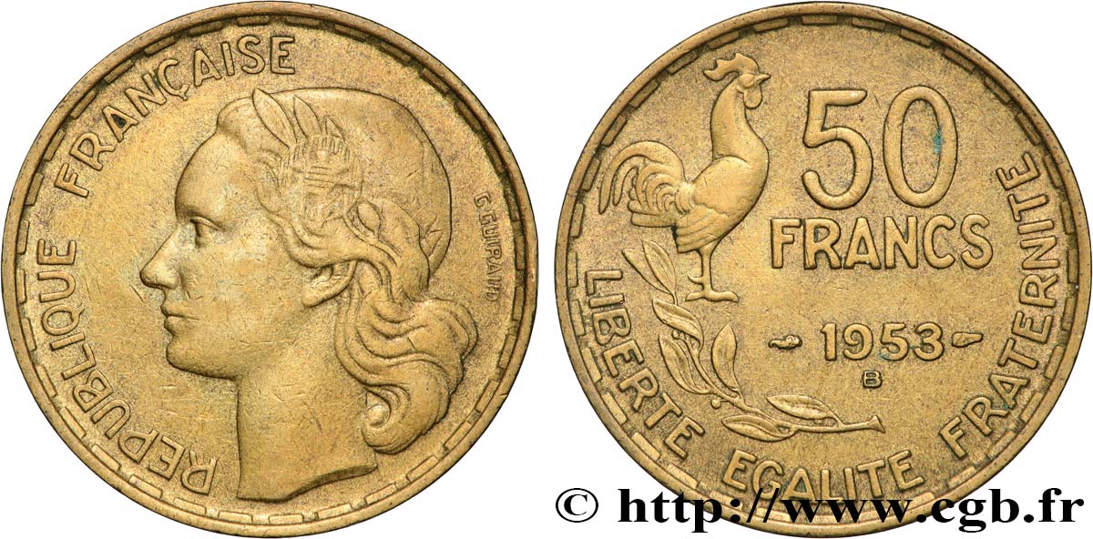50 francs Guiraud 1953 Beaumont-le-Roger F.425/11 TTB 