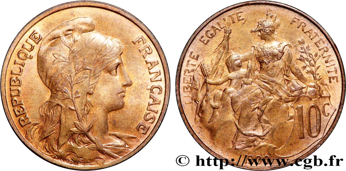 10 centimes Daniel-Dupuis 1900  F.136/8 SUP+ 
