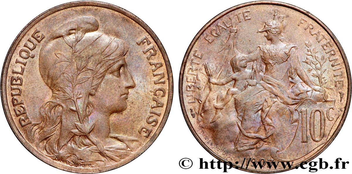 10 centimes Daniel-Dupuis 1907  F.136/16 SUP+ 