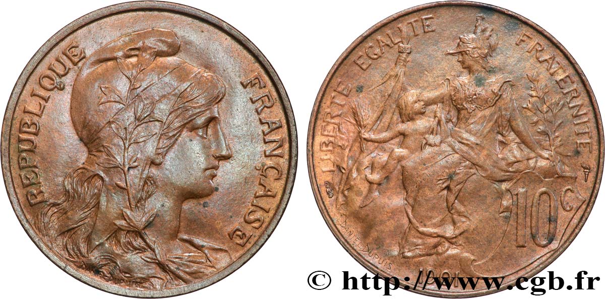10 centimes Daniel-Dupuis 1901  F.136/10 SUP62 