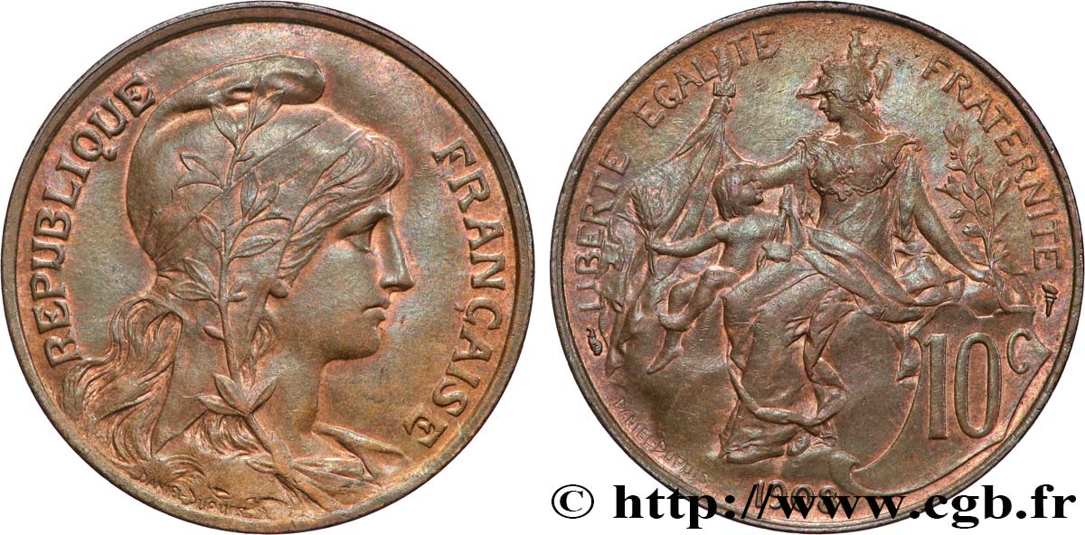 10 centimes Daniel-Dupuis 1908  F.136/17 SPL62 