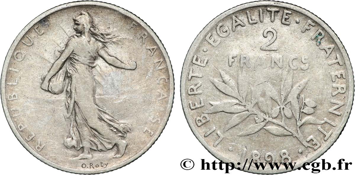 2 francs Semeuse 1898  F.266/1 F 