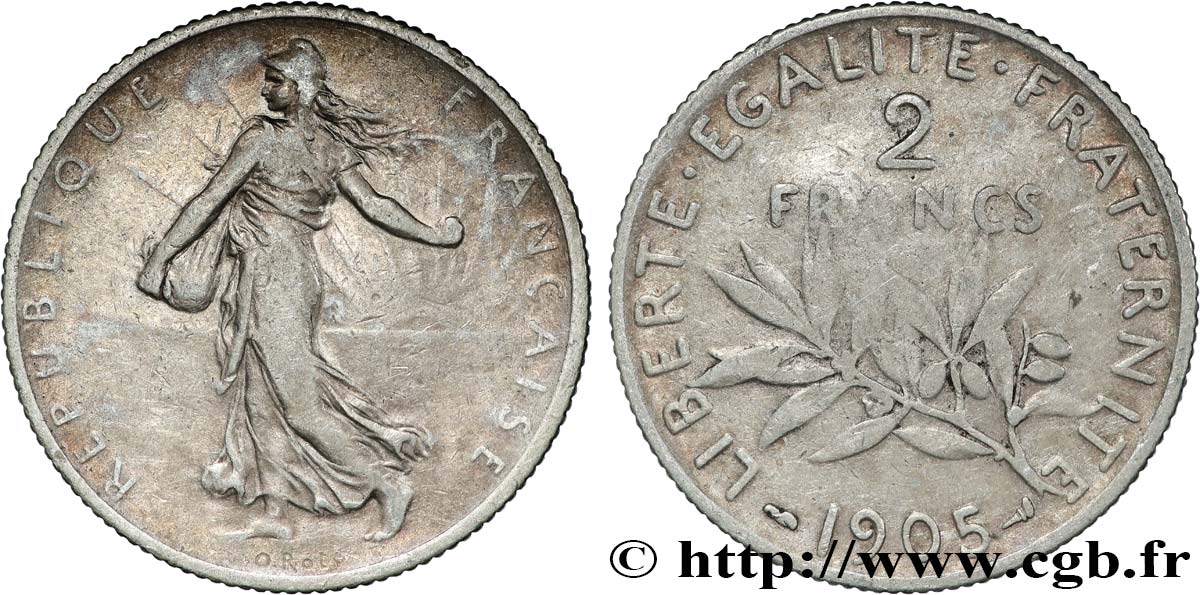 2 francs Semeuse 1905  F.266/9 TB 