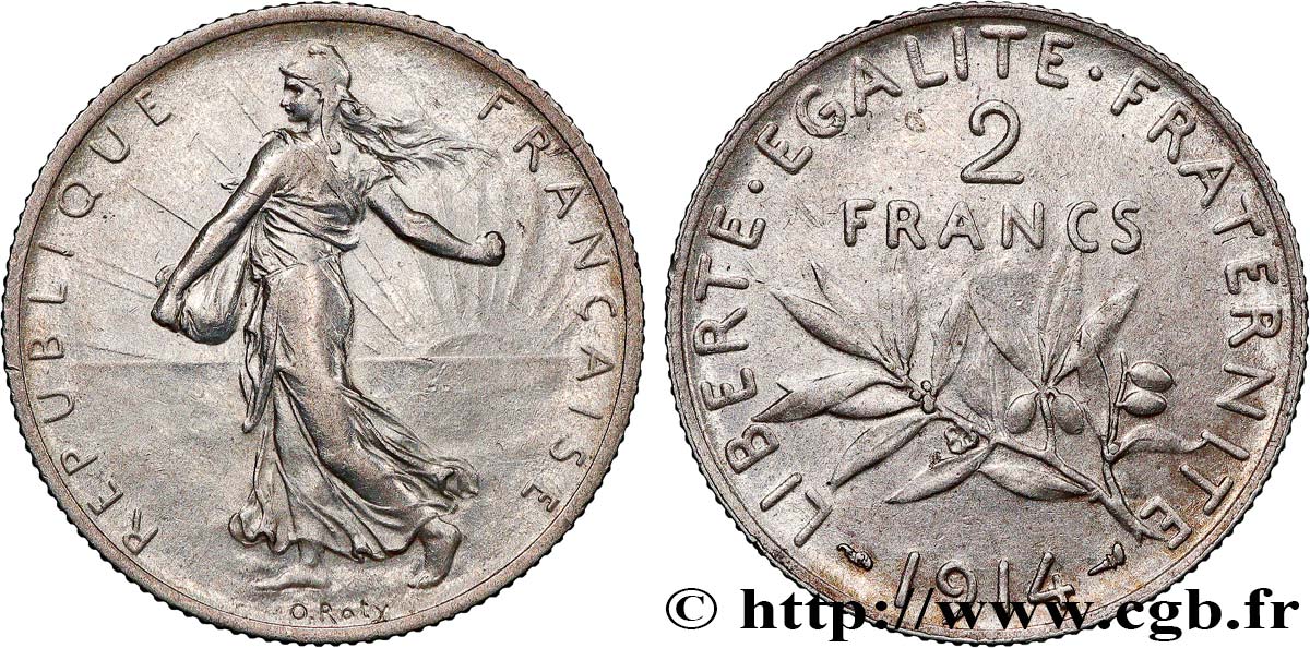 2 francs Semeuse 1914  F.266/15 XF 
