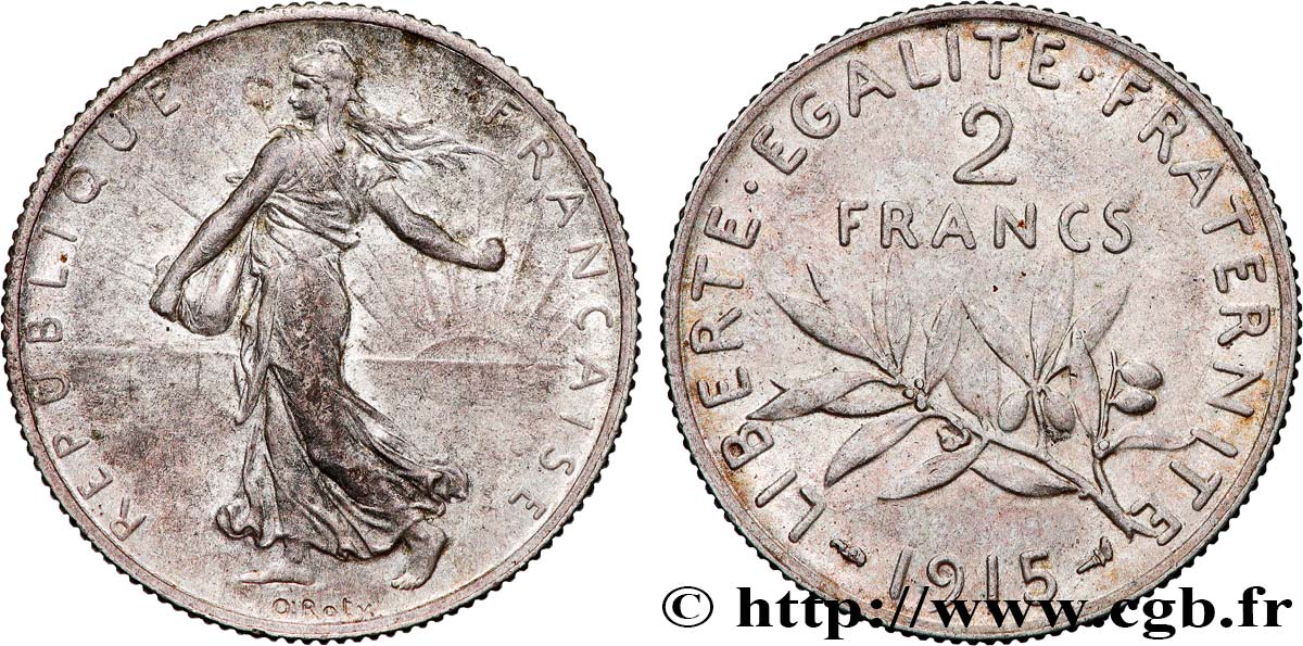 2 francs Semeuse 1915  F.266/17 EBC 